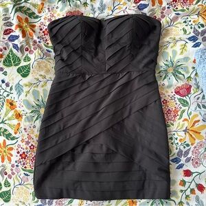 Aqua Black Strapless Dress